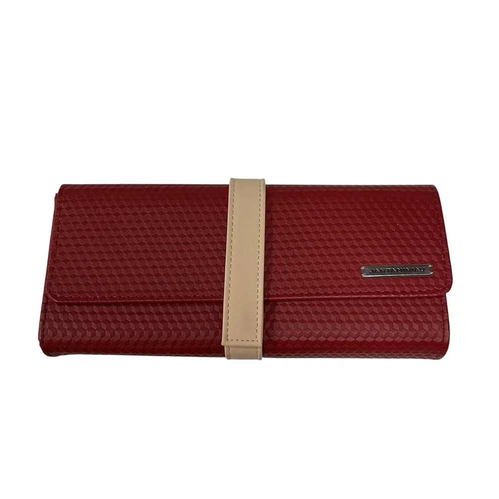 Jan Taminiau Women's Business Class Amenity Clutch Burgundy Limited Edition OS
